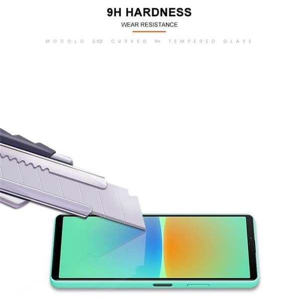 Mocolo Sony Xperia 10 III Härdat Glas Skärmskydd - Svart