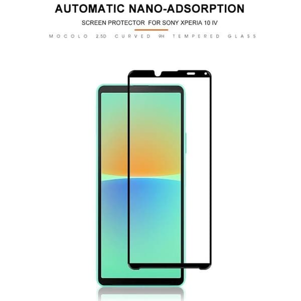 Mocolo Sony Xperia 10 III Härdat Glas Skärmskydd - Svart