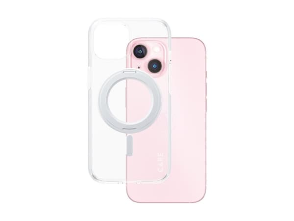 CARE by PanzerGlass - Baksidedeksel for mobiltelefon - med stativ - MagSafe-samsvar - termoplast-polyuretan (TPU), polykarbonat (PC) - gjennomsiktig,