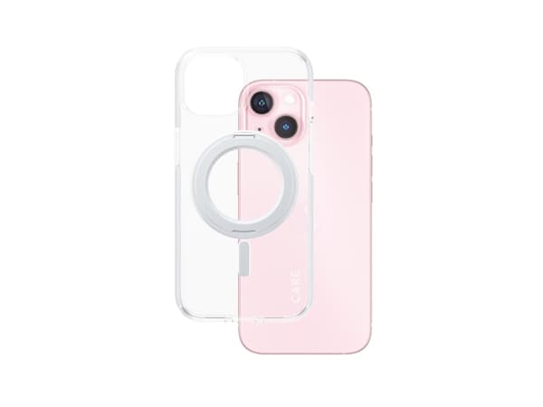 CARE by PanzerGlass - Baksidedeksel for mobiltelefon - med stativ - MagSafe-samsvar - termoplast-polyuretan (TPU), polykarbonat (PC) - gjennomsiktig,