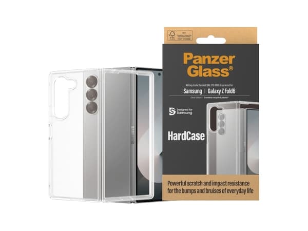PanzerGlass HardCase - Takakuori matkapuhelimelle - termoplastinen polyuretaani (TPU), polykarbonaatti - läpinäkyvä - Samsung Galaxy Z Fold6:lle
