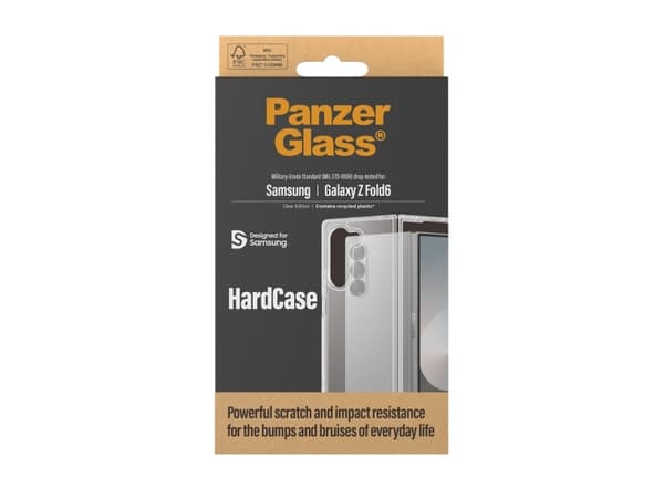 PanzerGlass HardCase - Takakuori matkapuhelimelle - termoplastinen polyuretaani (TPU), polykarbonaatti - läpinäkyvä - Samsung Galaxy Z Fold6:lle