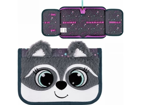 Bambino Racoon kahden läpän kynälaukku ilman lisävarusteita