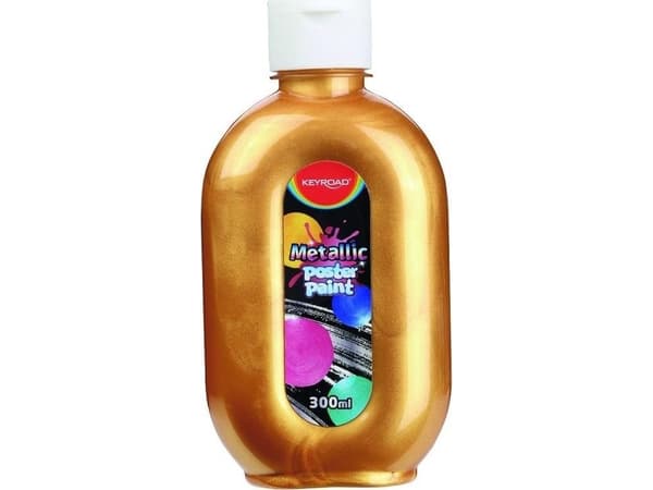 PBS Connect Poster paint KEYROAD, metallic, 300 ml, flaska, guld