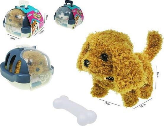 Hipo Dog 18cm batteridrevet i en koffert MC-1005 mix pris for 1 stk