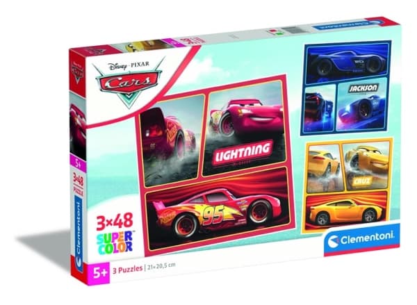 Clementoni Clementoni Puzzle 3x48el SuperColor square Auta Cars 25305