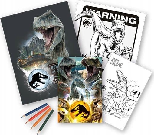 Kids Euroswan att färglägga Jurassic World JP00037 Kids Euroswan