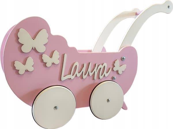 Doll stroller mint with white dots 533936 Adar