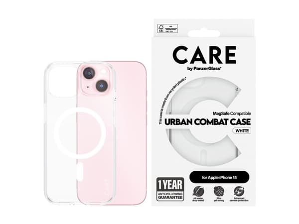 CARE by PanzerGlass Urban Combat - Baksidedeksel for mobiltelefon - MagSafe-samsvar - termoplast-polyuretan (TPU), polykarbonat (PC), oleofobisk bele