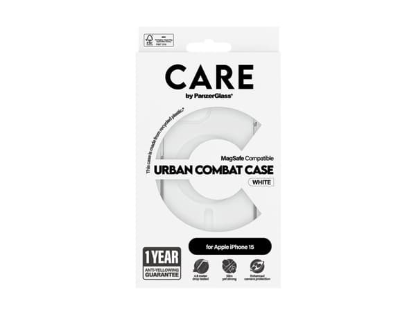 CARE by PanzerGlass Urban Combat - Baksidedeksel for mobiltelefon - MagSafe-samsvar - termoplast-polyuretan (TPU), polykarbonat (PC), oleofobisk bele