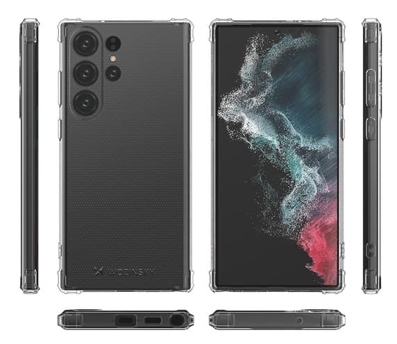 Samsung Galaxy S22 Ultra Skal Transparent - Extra Stöttåligt