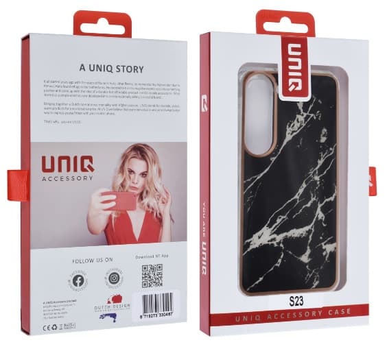 Samsung Galaxy S23 Skal Marmor Svart UNIQ