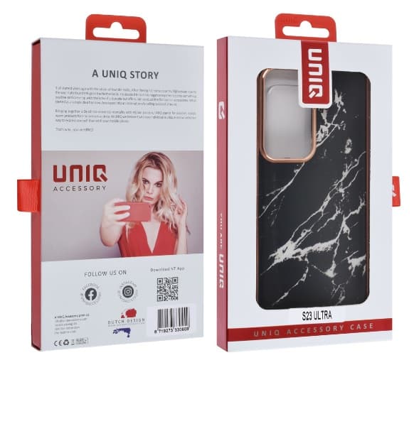 Samsung Galaxy S23 ULTRA Skal Marmor Svart UNIQ