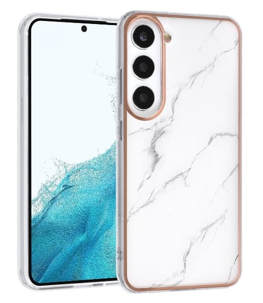 Samsung Galaxy S23+ (S23 plus) Skal Marmor Vit UNIQ