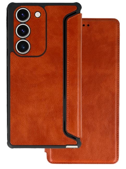 Skal-man Fodral Samsung Galaxy S23 Razor Eko Läder Cognac
