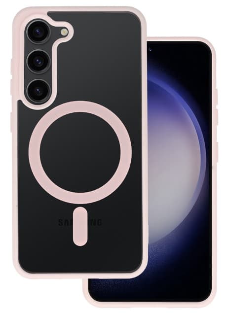 Samsung Galaxy S22 Qi Kompatibelt Skal Transparent / Rosa