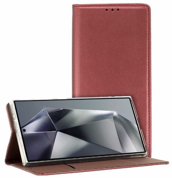 Smart Magneto Fodral Samsung Galaxy S24 Burgundy
