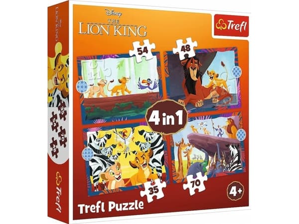Trefl Puzzle 4in1 Den modige Løvenes Konge