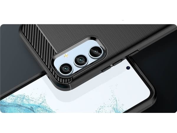 Hurtel Carbon Case Case for Samsung Galaxy A54 5G fleksibelt silikon karbon deksel sort