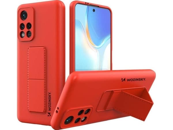 Wozinsky Wozinsky Kickstand Fodral silikonfodral med stativ för Xiaomi Redmi 10 röd
