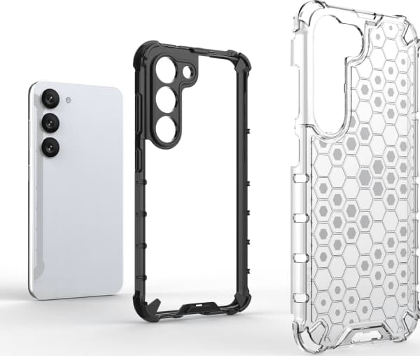Hurtel Honeycomb fodral för Samsung Galaxy S23 pansar hybridfodral sort