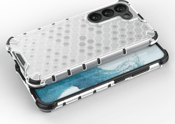 Hurtel Honeycomb fodral för Samsung Galaxy S23 pansar hybridfodral sort