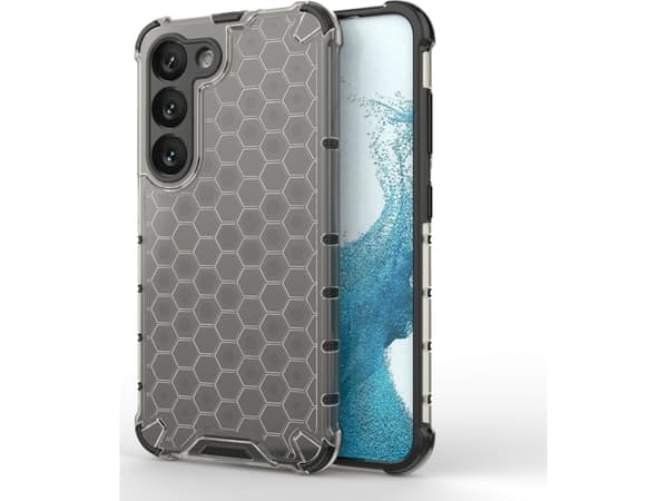 Hurtel Honeycomb fodral för Samsung Galaxy S23 pansar hybridfodral sort