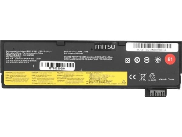 Bateria Mitsu Bateria SB10K97582 do Lenovo ThinkPad T470 T470 T570