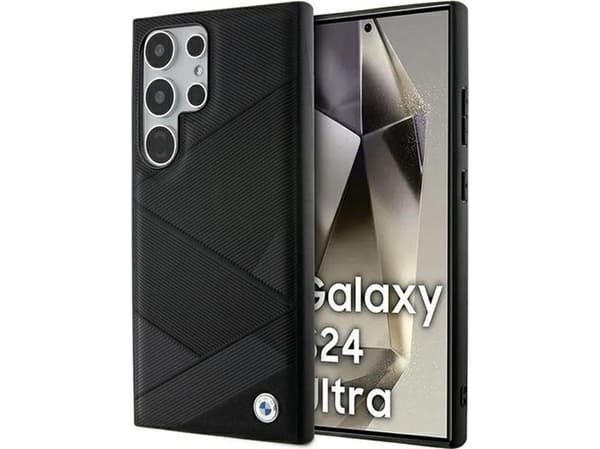 Samsung Galaxy S24 Ultra BMW-deksel Signaturskinn Crossing Lines Pattern (BMHCS24L23RCGPK) svart