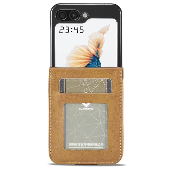 LC.IMEEKE Plånboksfodral Samsung Galaxy Z Flip 6 Cognac