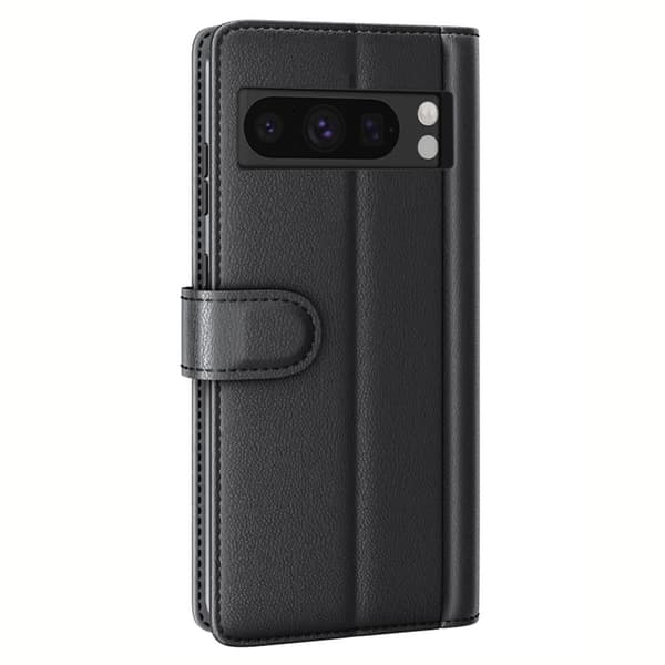 Äkta Läderfodral Google Pixel 8 Pro Svart