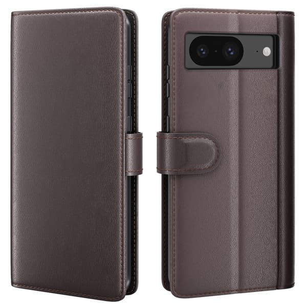 Äkta Läderfodral Google Pixel 8 Brun