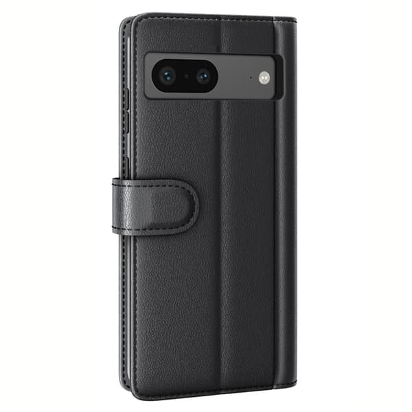 Äkta Läderfodral Google Pixel 7 Svart