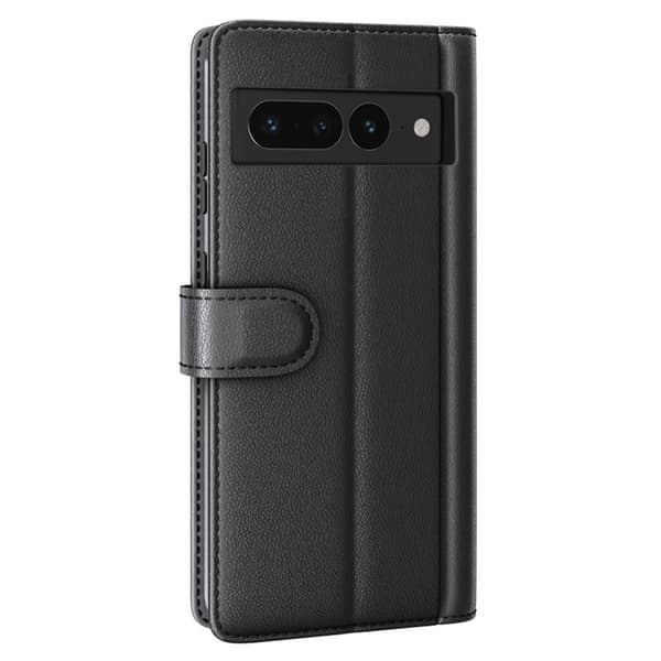 Äkta Läderfodral Google Pixel 7 Pro Svart