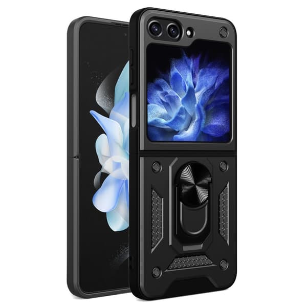 Hybridskal Samsung Galaxy Z Flip 6 Ringhållare Svart