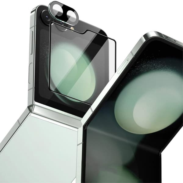 IMAK Härdat Glas Linsskydd+Bakskärmskydd Samsung Galaxy Z Flip 6 Svart