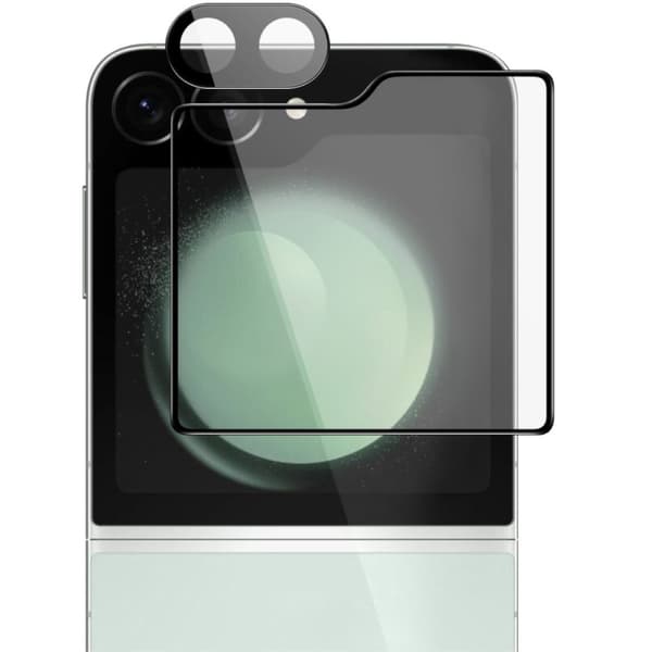 IMAK Härdat Glas Linsskydd+Bakskärmskydd Samsung Galaxy Z Flip 6 Svart