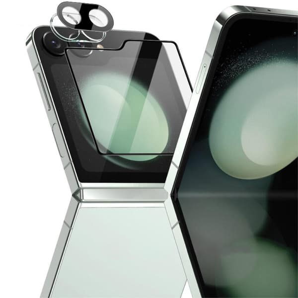 IMAK Härdat Glas Linsskydd+Bakskärmskydd Samsung Galaxy Z Flip 6 Svart