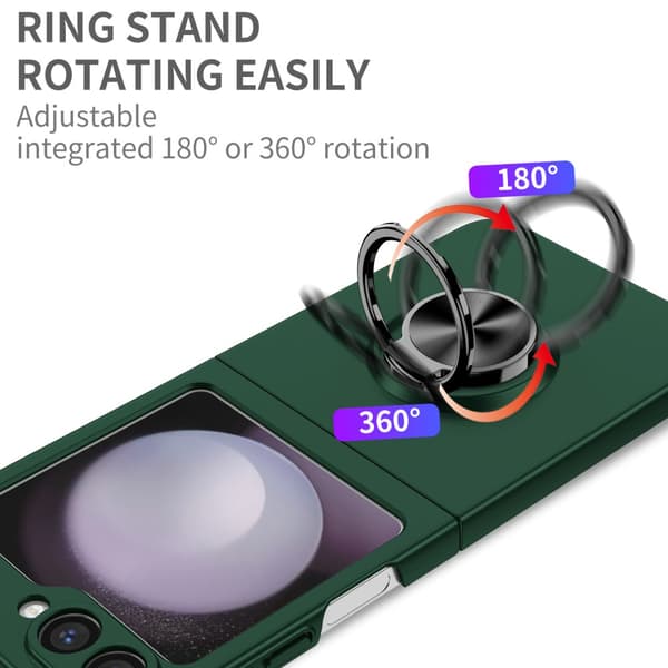 Samsung Galaxy Z Flip 6 Skal Med Magnetisk Ringhållare Grön