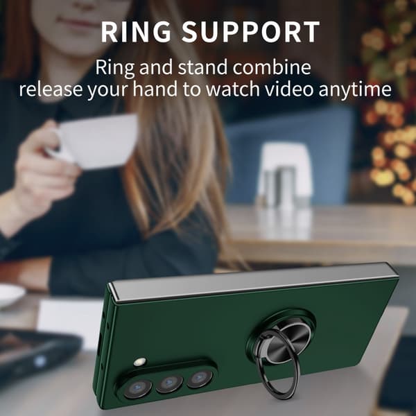 Samsung Galaxy Z Fold 6 Skal Med Magnetisk Ringhållare Grön