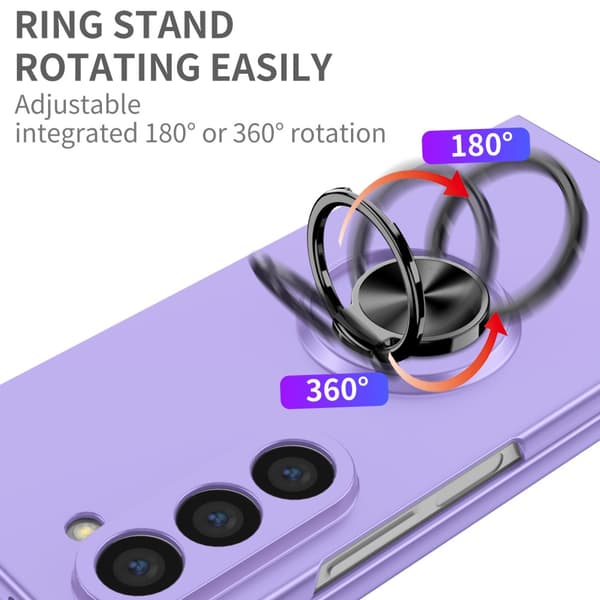 Samsung Galaxy Z Fold 6 Skal Med Magnetisk Ringhållare Lila