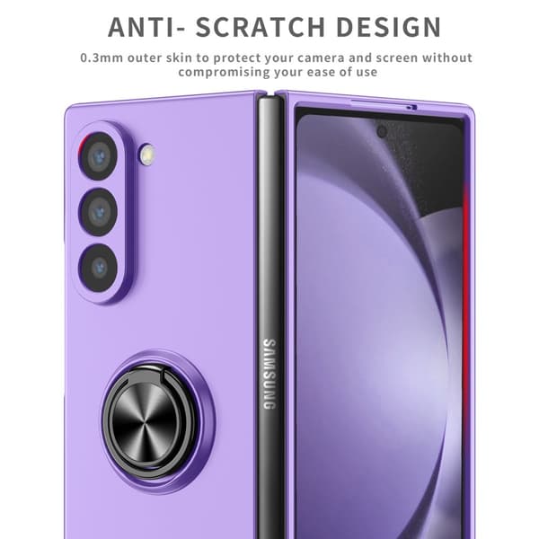 Samsung Galaxy Z Fold 6 Skal Med Magnetisk Ringhållare Lila