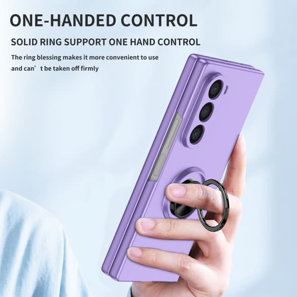 Samsung Galaxy Z Fold 6 Skal Med Magnetisk Ringhållare Lila