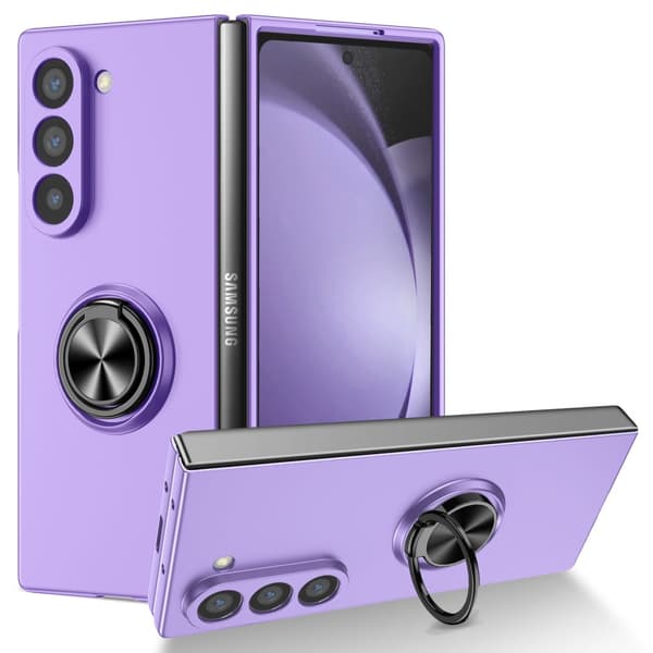 Samsung Galaxy Z Fold 6 Skal Med Magnetisk Ringhållare Lila