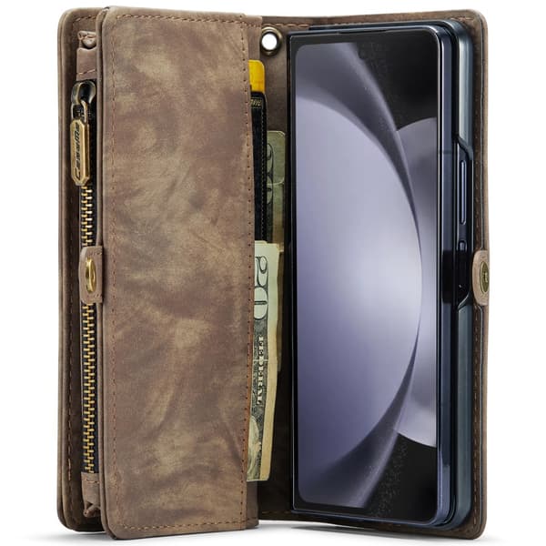 CaseMe Multi-Slot 2 i 1 Plånboksfodral Samsung Galaxy Z Fold 6 Brun