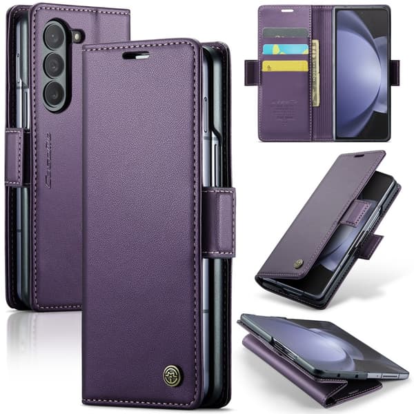 CaseMe Slim Plånboksfodral RFID-skydd Samsung Galaxy Z Fold 6 Lila