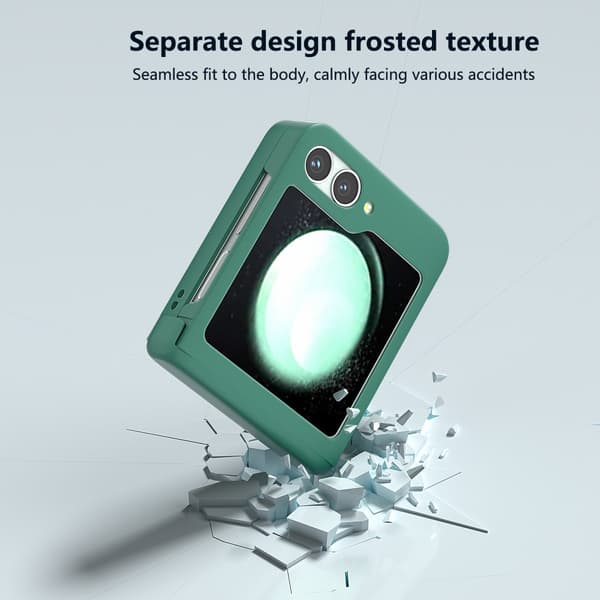 Hårdskal Gummerat Hinge Protection Samsung Galaxy Z Flip 6 Grön
