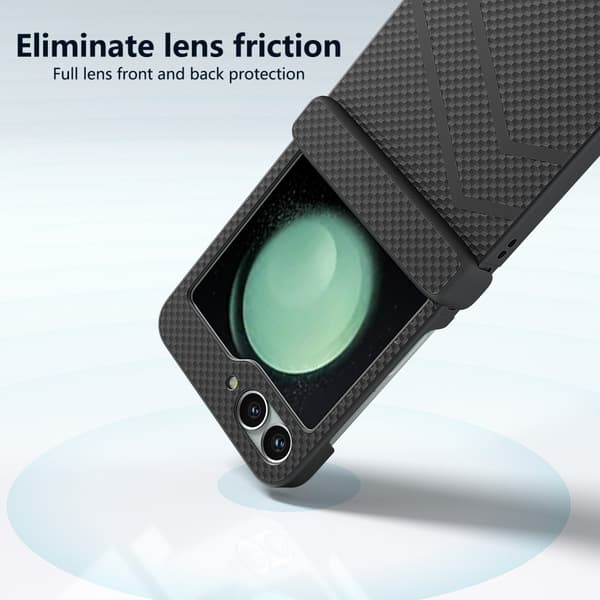 Hårdskal Gummerat Hinge Protection Samsung Galaxy Z Flip 6 Svart Textur