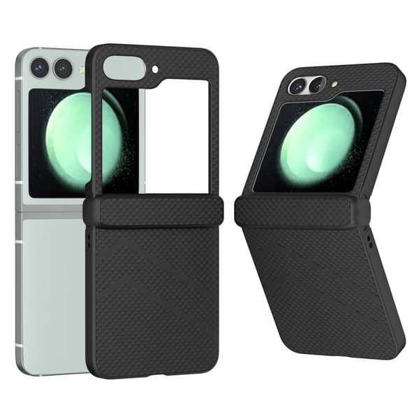 Hårdskal Gummerat Hinge Protection Samsung Galaxy Z Flip 6 Svart Textur