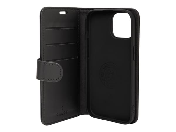 GRE8T - Vikbart fodral för mobiltelefon - PLA-bioplast - svart - för Apple iPhone 15 Pro